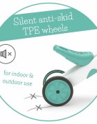Chillafish Tricicleta pentru copii Bunzi Mate Mint 2 in 1 transformabila in bicicleta fara pedale scaun usor reglabil roti din cauciuc sintetic spatiu depozitare jucarii greutate admisa 25 kg