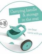 Chillafish Tricicleta pentru copii Bunzi Mate Mint 2 in 1 transformabila in bicicleta fara pedale scaun usor reglabil roti din cauciuc sintetic spatiu depozitare jucarii greutate admisa 25 kg
