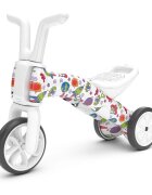 Chillafish Tricicleta pentru copii Bunzi Monsters 2 in 1 transformabila in bicicleta fara pedale scaun usor reglabil roti din cauciuc sintetic spatiu depozitare jucarii greutate admisa 25 kg