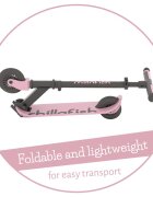 Chillafish Trotineta pentru copii Flexxi Cameo Pink pliabila ghidon reglabil roti ABEC-5 greutate admisa 50 kg
