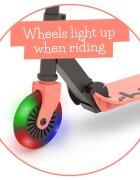 Chillafish Trotineta pentru copii Flexxi Glow Flamingo pliabila ghidon reglabil roti ABEC-5 greutate admisa 50 kg