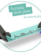 Chillafish Trotineta pentru copii Flexxi Glow Mint pliabila ghidon reglabil roti ABEC-5 greutate admisa 50 kg