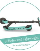 Chillafish Trotineta pentru copii Flexxi Glow Mint pliabila ghidon reglabil roti ABEC-5 greutate admisa 50 kg