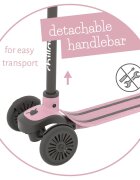 Chillafish Trotineta pentru copii Scotti 2 Cameo Pink cu ghidon reglabil roti ABEC-5 greutate admisa 50 kg