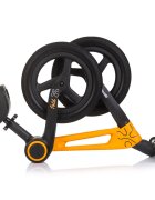 CHIPOLINO Bicicleta pliabila pentru copii Fold X Orange fara pedale 12 inch greutate suportata 25 kg scaun reglabil pe inaltime