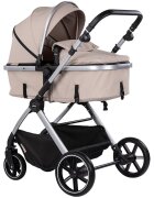CHIPOLINO Carucior 2 in 1 pentru copii Pearl Latte transformabil sezut reversibil bara detasabila roti cu suspensii geanta greutate admisa 22 kg