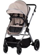 CHIPOLINO Carucior 2 in 1 pentru copii Pearl Latte transformabil sezut reversibil bara detasabila roti cu suspensii geanta greutate admisa 22 kg