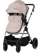CHIPOLINO Carucior 2 in 1 pentru copii Pearl Latte transformabil sezut reversibil bara detasabila roti cu suspensii geanta greutate admisa 22 kg