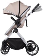 CHIPOLINO Carucior 2 in 1 pentru copii Pearl Latte transformabil sezut reversibil bara detasabila roti cu suspensii geanta greutate admisa 22 kg