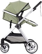 CHIPOLINO Carucior 2 in 1 pentru copii Vista Basil transformabil cadru din aluminiu sezut reversibil maner reglabil suspensii husa de picioare geanta greutate suportata 22 kg
