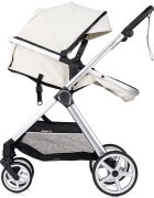 CHIPOLINO Carucior 2 in 1 pentru copii Vista Biscotta transformabil cadru din aluminiu sezut reversibil maner reglabil suspensii husa de picioare geanta greutate suportata 22 kg