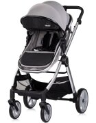 CHIPOLINO Carucior 2 in 1 pentru copii Vista Cloud Grey transformabil cadru din aluminiu sezut reversibil maner reglabil suspensii husa de picioare geanta greutate suportata 22 kg