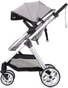 CHIPOLINO Carucior 2 in 1 pentru copii Vista Cloud Grey transformabil cadru din aluminiu sezut reversibil maner reglabil suspensii husa de picioare geanta greutate suportata 22 kg