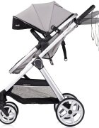 CHIPOLINO Carucior 2 in 1 pentru copii Vista Cloud Grey transformabil cadru din aluminiu sezut reversibil maner reglabil suspensii husa de picioare geanta greutate suportata 22 kg