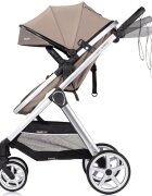 CHIPOLINO Carucior 2 in 1 pentru copii Vista Tiramisu transformabil cadru din aluminiu sezut reversibil maner reglabil suspensii husa de picioare geanta greutate suportata 22 kg
