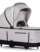 CHIPOLINO Carucior 3 in 1 pentru copii Aurora Platinum reversibil spatar reglabil cadru din aluminiu suspensii geanta greutate admisa 22 kg