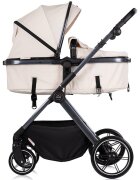 CHIPOLINO Carucior 3 in 1 pentru copii Pearl Cashmere transformabil reversibil roti cu suspensii geanta pentru infasat greutate admisa 22 kg