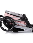 CHIPOLINO Carucior 3 in 1 pentru copii Pearl Powder Pink transformabil reversibil roti cu suspensii geanta pentru infasat greutate admisa 22 kg