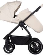 CHIPOLINO Carucior 3 in 1 pentru copii Prestige Cashmere reversibil cadru din aluminiu roti cu suspensii greutate admisa 22 kg