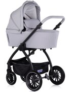 CHIPOLINO Carucior 3 in 1 pentru copii Prestige Platinum reversibil cadru din aluminiu roti cu suspensii greutate admisa 22 kg