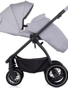CHIPOLINO Carucior 3 in 1 pentru copii Prestige Platinum reversibil cadru din aluminiu roti cu suspensii greutate admisa 22 kg