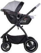 CHIPOLINO Carucior 3 in 1 pentru copii Prestige Platinum reversibil cadru din aluminiu roti cu suspensii greutate admisa 22 kg