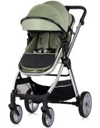 CHIPOLINO Carucior 3 in 1 pentru copii Vista Basil transformabil cadru din aluminiu sezut reversibil maner reglabil suspensii husa de picioare geanta greutate suportata 22 kg