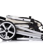 CHIPOLINO Carucior 3 in 1 pentru copii Vista Biscotta transformabil cadru din aluminiu sezut reversibil maner reglabil suspensii husa de picioare geanta greutate suportata 22 kg