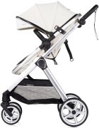 CHIPOLINO Carucior 3 in 1 pentru copii Vista Biscotta transformabil cadru din aluminiu sezut reversibil maner reglabil suspensii husa de picioare geanta greutate suportata 22 kg