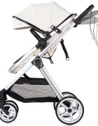 CHIPOLINO Carucior 3 in 1 pentru copii Vista Biscotta transformabil cadru din aluminiu sezut reversibil maner reglabil suspensii husa de picioare geanta greutate suportata 22 kg