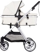 CHIPOLINO Carucior 3 in 1 pentru copii Vista Biscotta transformabil cadru din aluminiu sezut reversibil maner reglabil suspensii husa de picioare geanta greutate suportata 22 kg