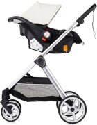 CHIPOLINO Carucior 3 in 1 pentru copii Vista Biscotta transformabil cadru din aluminiu sezut reversibil maner reglabil suspensii husa de picioare geanta greutate suportata 22 kg