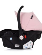 CHIPOLINO Carucior 3 in 1 pentru copii Vista Pink Marshmallow transformabil cadru din aluminiu sezut reversibil maner reglabil suspensii husa de picioare geanta greutate suportata 22 kg