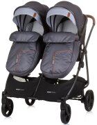 CHIPOLINO Carucior gemeni Duo Smart 2 in 1 silver grey