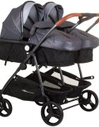CHIPOLINO Carucior gemeni Duo Smart 2 in 1 silver grey