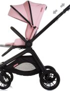 CHIPOLINO Carucior Magnum 3 in 1 pink marshmallow cu suspensii cadru din aluminiu rucsac husa picioare greutate admisa 22 kg