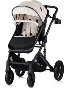 CHIPOLINO Carucior pentru copii Amore Biscotta 3 in 1 transformabil cu suspensii spatar reglabil husa de picioare gentuta si suport pahar