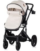 CHIPOLINO Carucior pentru copii Amore Biscotta 3 in 1 transformabil cu suspensii spatar reglabil husa de picioare gentuta si suport pahar