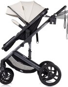CHIPOLINO Carucior pentru copii Amore Biscotta 3 in 1 transformabil cu suspensii spatar reglabil husa de picioare gentuta si suport pahar