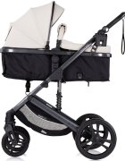 CHIPOLINO Carucior pentru copii Amore Biscotta 3 in 1 transformabil cu suspensii spatar reglabil husa de picioare gentuta si suport pahar