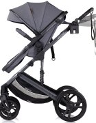 CHIPOLINO Carucior pentru copii Amore Cloud Grey 2 in 1 cu sezut reversibil maner reglabil suspensii husa de picioare gentuta suport pahar greutate admisa 22 kg