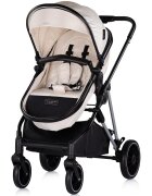 CHIPOLINO Carucior pentru copii Aura 3 in 1 biscotta tranformabil spatar reglabil Suspensii Maner reglabil accesorii incluse