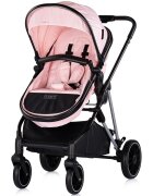 CHIPOLINO Carucior pentru copii Aura 3 in 1 pink marshmallow tranformabil spatar reglabil Suspensii Maner reglabil accesorii incluse