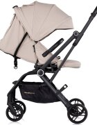CHIPOLINO Carucior pentru copii Go Twist Latte cu sezut rotativ cadru din aluminiu bara detasabila suport reglabil pentru picioare roti cu suspensii greutate admisa 22 kg