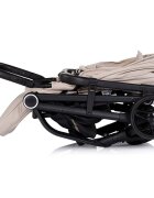 CHIPOLINO Carucior pentru copii Go Twist Latte cu sezut rotativ cadru din aluminiu bara detasabila suport reglabil pentru picioare roti cu suspensii greutate admisa 22 kg