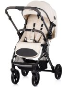 CHIPOLINO Carucior pentru copii Omnia Cashmere cu maner reversibil suport reglabil pentru picioare roti cu suspensii