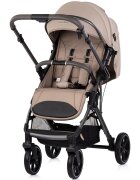 CHIPOLINO Carucior pentru copii Omnia Latte cu maner reversibil suport reglabil pentru picioare roti cu suspensii