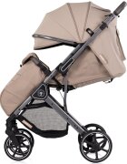 CHIPOLINO Carucior pentru copii Omnia Latte cu maner reversibil suport reglabil pentru picioare roti cu suspensii