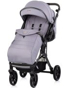 CHIPOLINO Carucior pentru copii Omnia Platinum cu maner reversibil suport reglabil pentru picioare roti cu suspensii