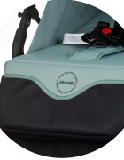 CHIPOLINO Carucior pentru copii Pixie basil cu spatar reglabil suspensii sistem tip troller suport reglabil pentru piciore
